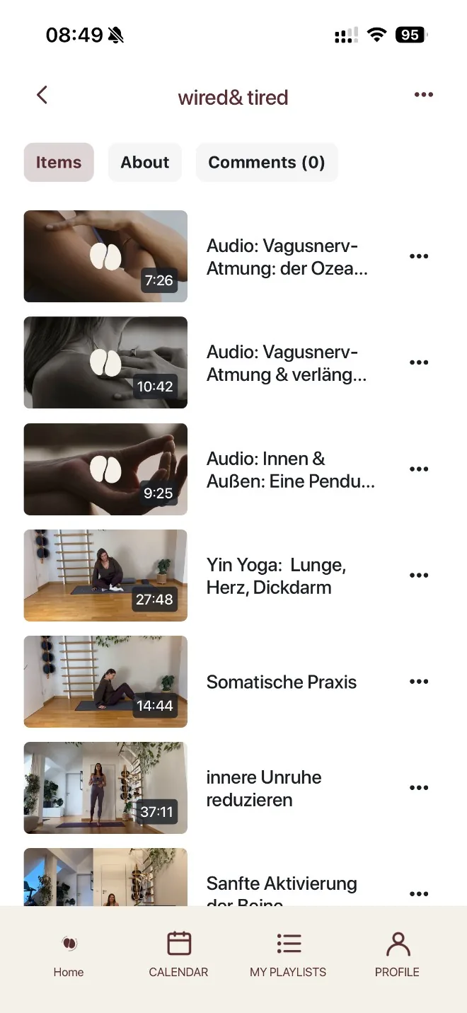 Restore Club App – Praxis-Sammlung mit Audios & Yoga